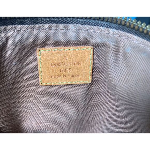 LOUIS VUITTON Palermo PM Monogram Brown Canvas Hand Bag Tote Purse Paris - Picture 3 of 15